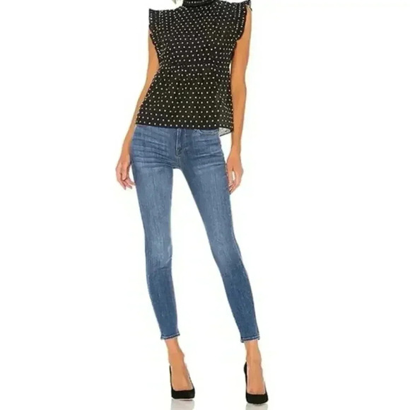 Frame Denim Le High Skinny Size 29 Poe Medium Wash Mid Rise Stretch Casual Crop - Picture 1 of 12